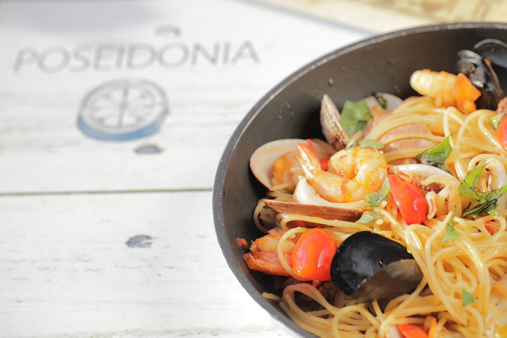 Pylos Poseidonia restaurant menu - Sea food spaghetti